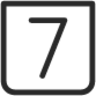 number 7 square icon