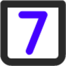 number 7 square icon