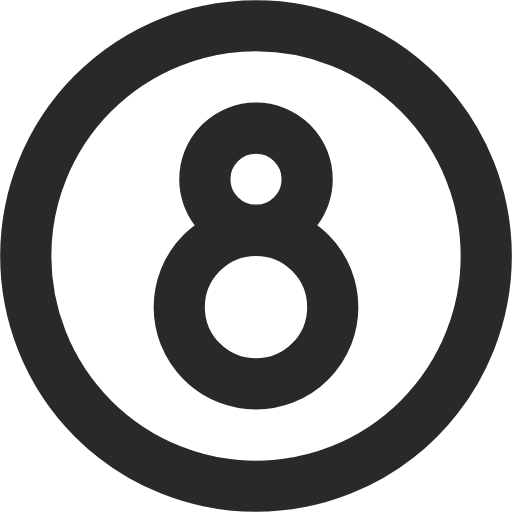 number 8 circle icon