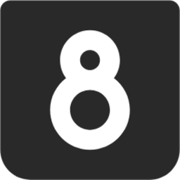 number 8 square icon