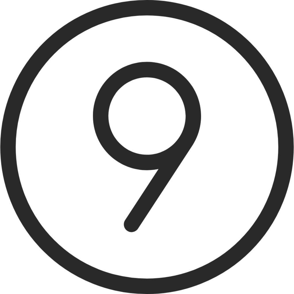number 9 circle icon
