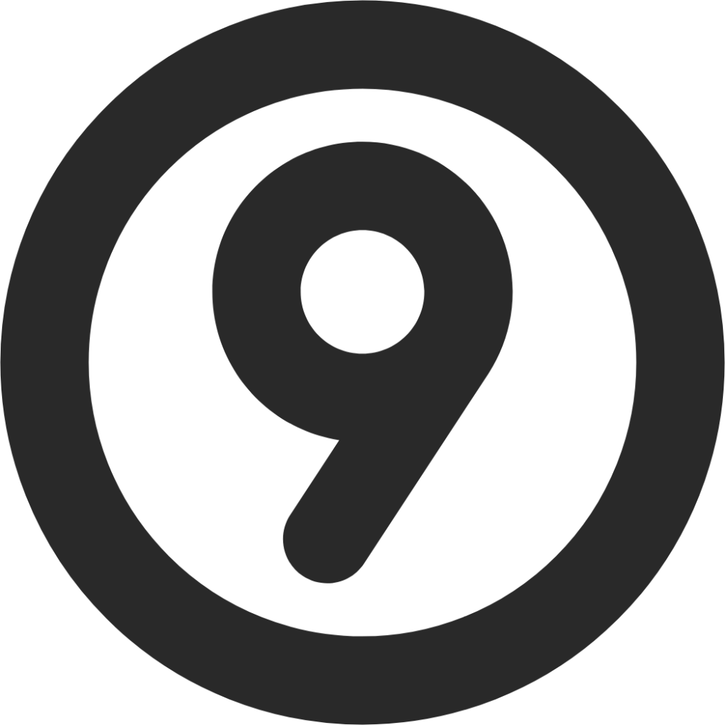 number 9 circle icon