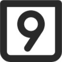 number 9 square icon