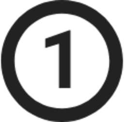 number circle icon