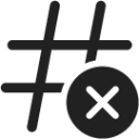 Number Symbol Dismiss icon