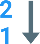 numerical sorting 21 icon