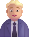 office worker medium light emoji