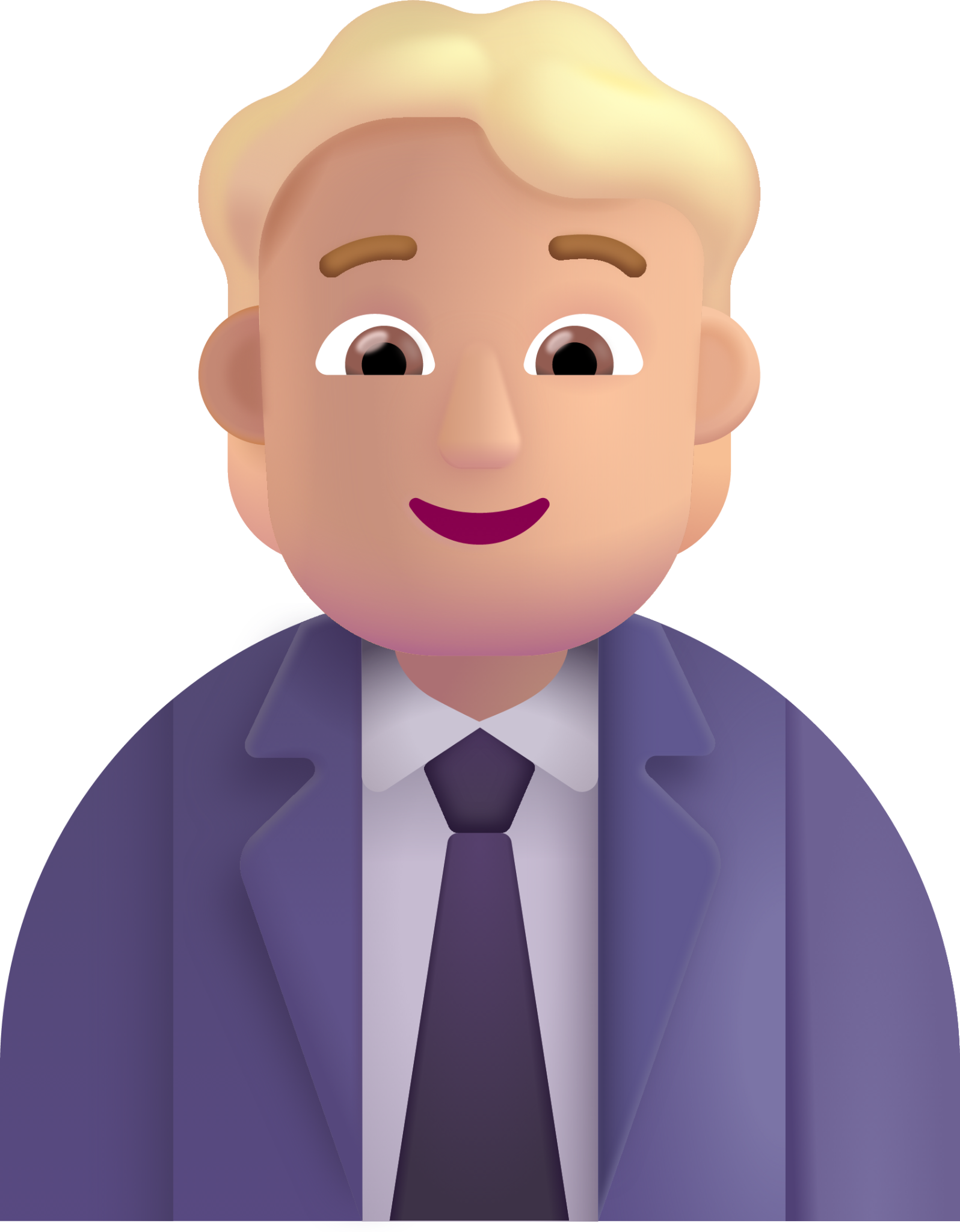 office worker medium light emoji