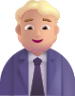 office worker medium light emoji