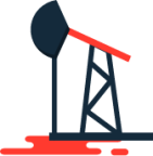 oil drilling rig illustration