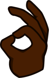 ok hand (black) emoji