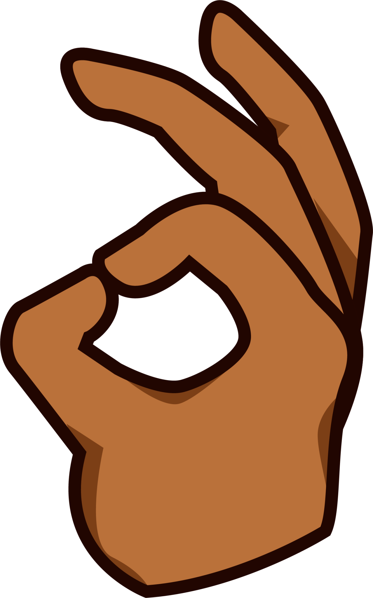 ok hand (brown) emoji