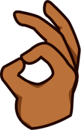 ok hand (brown) emoji