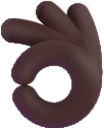 ok hand dark emoji