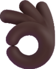 ok hand dark emoji