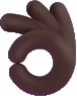 ok hand dark emoji