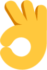 ok hand default emoji