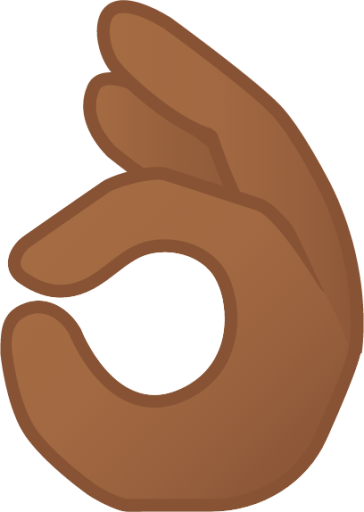 OK hand: medium-dark skin tone emoji