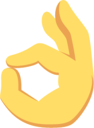 ok hand sign emoji