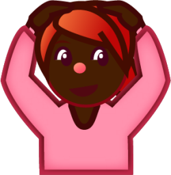 ok woman (black) emoji
