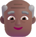 old man medium dark emoji