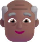 old man medium dark emoji