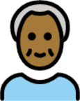 old man: medium-dark skin tone emoji
