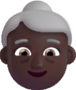 old woman dark emoji