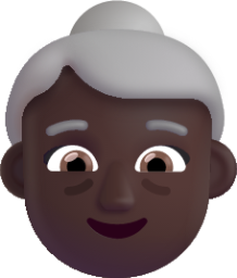 old woman dark emoji