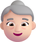old woman light emoji