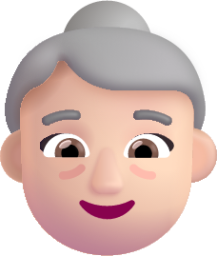 old woman light emoji