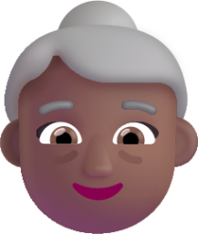 old woman medium dark emoji