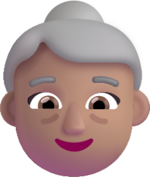 old woman medium emoji