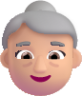old woman medium light emoji