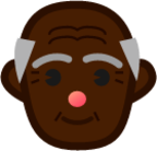older man (black) emoji
