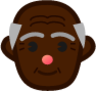 older man (black) emoji