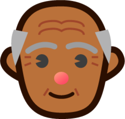 older man (brown) emoji