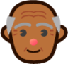 older man (brown) emoji