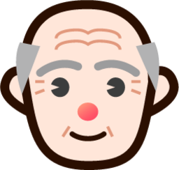 older man (white) emoji