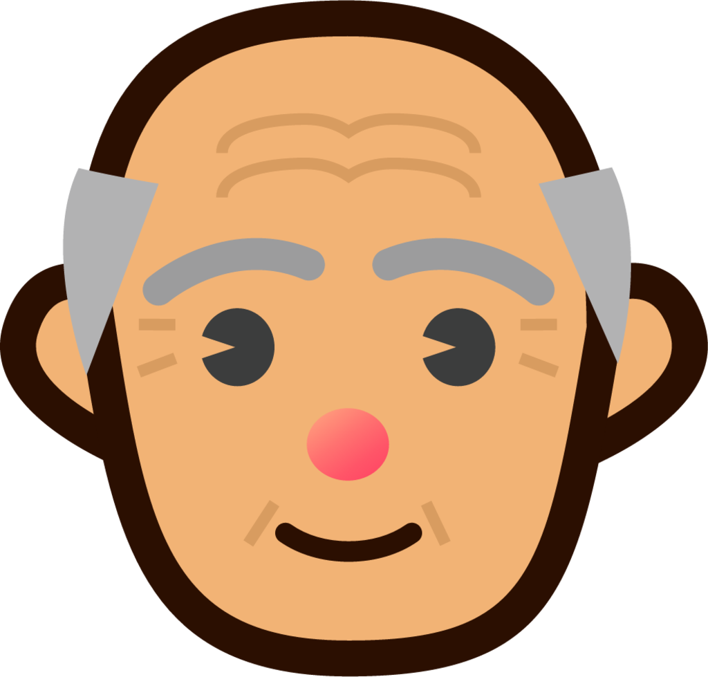 older man (yellow) emoji