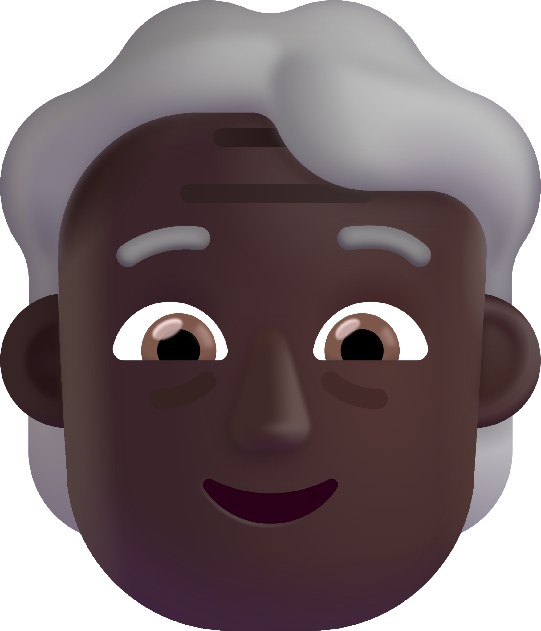 older person dark emoji