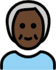 older person: dark skin tone emoji