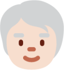 older person: light skin tone emoji