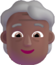 older person medium dark emoji