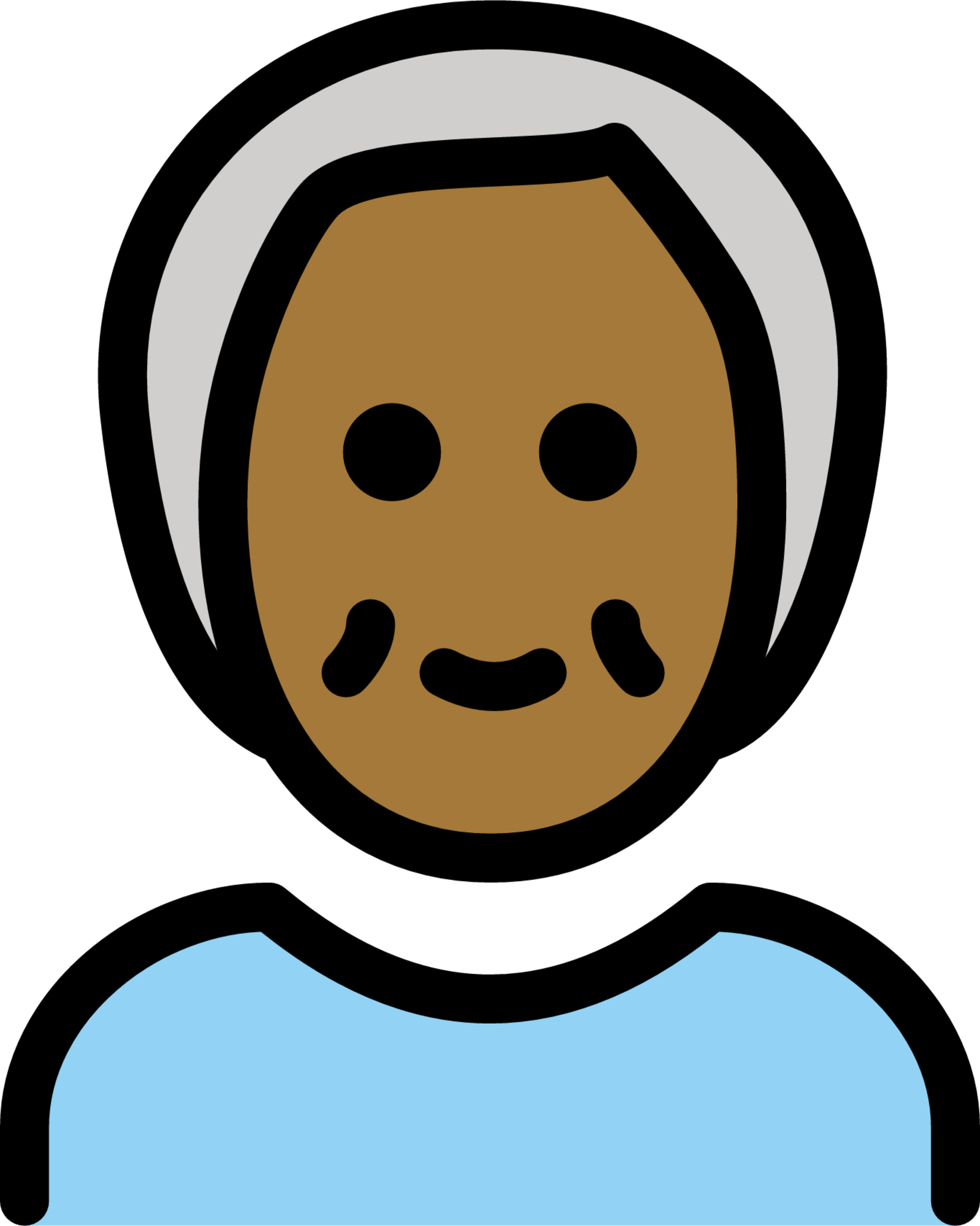 older person: medium-dark skin tone emoji