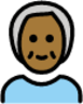 older person: medium-dark skin tone emoji