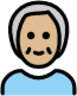 older person: medium-light skin tone emoji