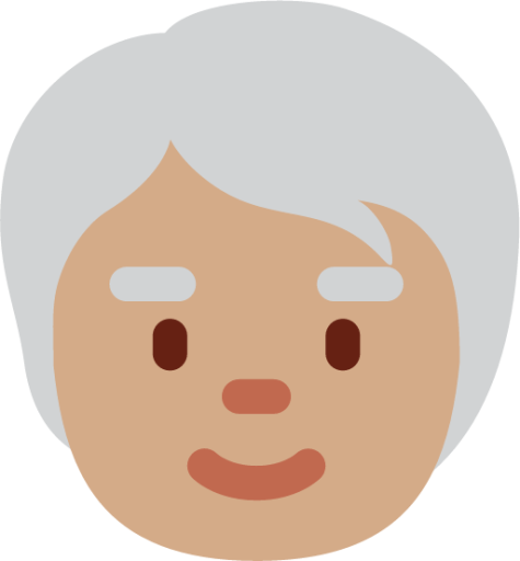 older person: medium skin tone emoji