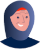 older person with head scarf illustration