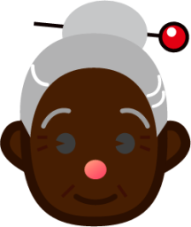 older woman (black) emoji